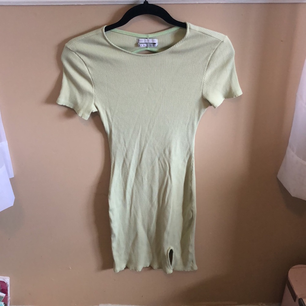 Urban Outfitters Green Ribbed Body Con Dress